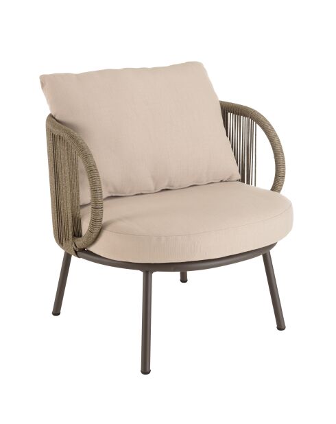 Set de muebles de jardín de 4 plazas Taupe