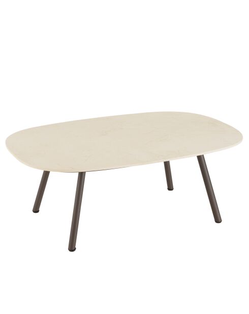 Set de muebles de jardín de 4 plazas Taupe