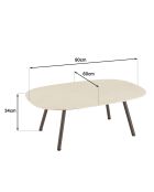 Set de muebles de jardín de 4 plazas Taupe