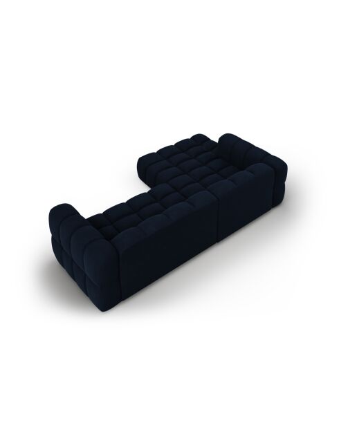Modulares Ecksofa Aster aus Samt für 4 Personen, rechts, Königsblau — 272x162x70