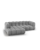 Aster 3-Sitzer modulares Ecksofa aus Samt für rechts Hellgrau - 244x162x70