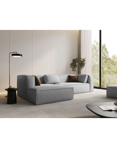 Verbena 4-Sitzer-Ecksofa rechts Grau - 282x166x73
