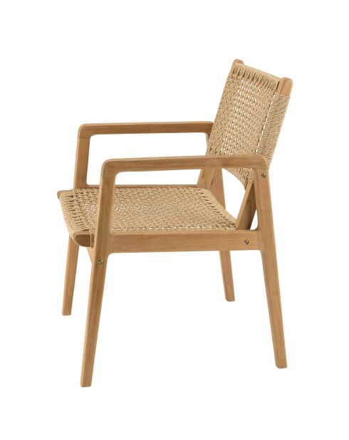 Tuinmeubelset 8/10 personen - 1 rechthoekige eettafel en 8 beige tuinstoelen