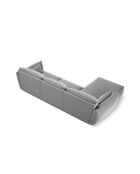Vanda 4-Sitzer-Ecksofa aus Samt links Grau - 308x171x85 cm
