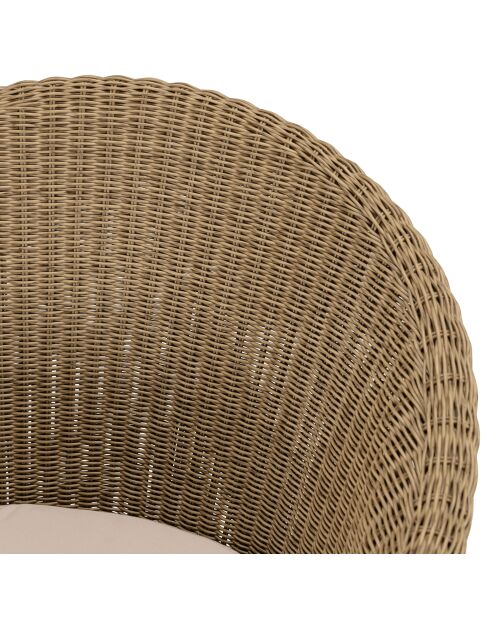 8/10 persoons tuinmeubelset - 1 rechthoekige eettafel en 8 tuinstoelen - Beige en wit