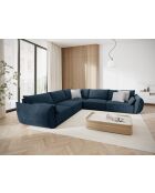 Sofá esquinero simétrico de 7 plazas Vanda azul real - 286x286x85 cm