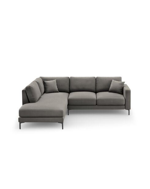 Venus 5-Sitzer-Ecksofa links Hellgrau - 254x185x90 cm