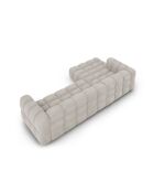 Aster Modulares Ecksofa aus Samt für 4 Personen, rechts, Hellbeige — 300x162x70