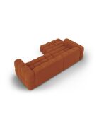 Aster Modulares Ecksofa aus Samt für 4 Personen, links, Terrakotta, 272x162x70