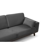 Hebe 4-Sitzer-Ecksofa aus Samt rechts Dunkelgrau - 281x154x83 cm
