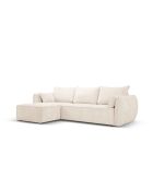 Vanda 4-zits converteerbare hoekbank rechts met opbergbox Lichtbeige - 252x165x87 cm