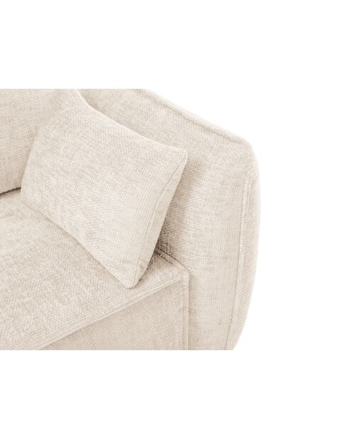 Vanda 4-zits converteerbare hoekbank rechts met opbergbox Lichtbeige - 252x165x87 cm