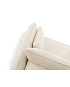 Vanda 4-zits converteerbare hoekbank rechts met opbergbox Lichtbeige - 252x165x87 cm