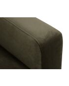 Venus 5-Sitzer-Ecksofa rechts aus Samt Grün - 254x185x90 cm