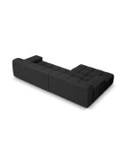 Linkes Ecksofa aus Strukturstoff Agave 3 Sitze Anthrazit - 270x160x75 cm