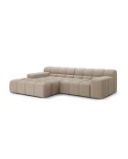 Linkes Ecksofa aus Strukturstoff Agave 2-Sitzer Cappuccino - 240x160x75 cm