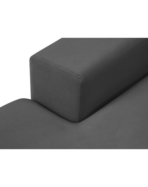 Hebe 4-Sitzer-Ecksofa aus Samt links Dunkelgrau - 281x154x83 cm