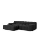 Rechtes Ecksofa aus Strukturstoff Agave 2 Sitze Anthrazit - 240x160x75
