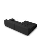 Rechtes Ecksofa aus Strukturstoff Agave 2 Sitze Anthrazit - 240x160x75