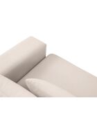 Hebe 4-Sitzer-Ecksofa links aus Samt Beige - 281x154x83 cm