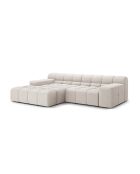 Linkes Ecksofa aus Strukturstoff Agave 2 Sitze Hellbeige - 240x160x75 cm