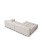 Linkes Ecksofa aus Strukturstoff Agave 2 Sitze Hellbeige - 240x160x75 cm
