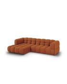 Modulares Ecksofa Aster aus Samt für 4 Personen, Terrakotta, für rechts, 272 x 162 x 70