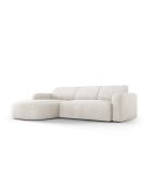 Bouclé Canapé d'angle gauche Jasmin 4 places Beige - 250x170x72