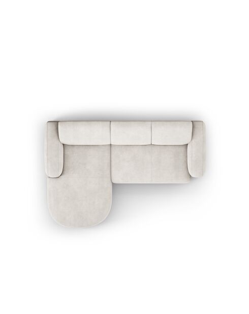 Divano angolare sinistro Boucle Jasmin 4 posti Beige - 250x170x72