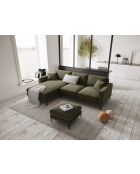 Venus 4-zits fluwelen hoekbank links Groen - 248x160x90