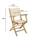 Juego de muebles de jardín para 10/12 personas: 1 mesa rectangular extensible, 6 sillas y 2 sillones de color beige