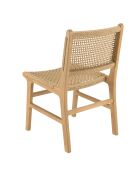 Ensemble de salon de jardin 4 personnes - 1 table à manger ronde et 4 chaises de jardin beige