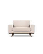Fauteuil en velours Hebe 1 place Beige - 121x93x83 cm