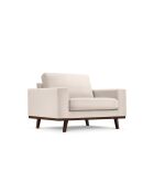 Fauteuil en velours Hebe 1 place Beige - 121x93x83 cm