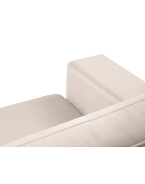 Fauteuil en velours Hebe 1 place Beige - 121x93x83 cm