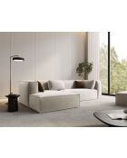 Rechtes Ecksofa Verbena aus Samt Ecru - 282x166x73