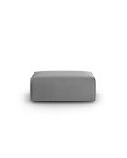 Pouf velours Verbena 1 place Gris Clair - 100x69x40