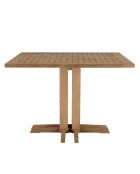 Ensemble de salon de jardin 4 personnes - 1 table à manger carrée et 4 fauteuils de jardin beige