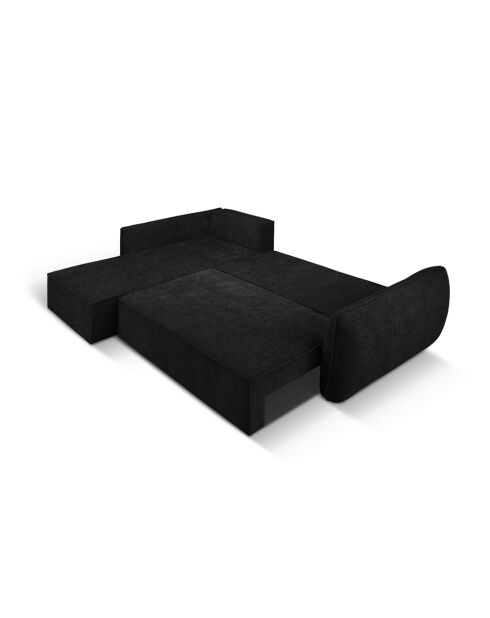 Vanda 4-zits converteerbare hoekbank rechts met opbergbox Zwart - 252x165x87 cm