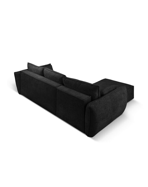 Vanda 4-zits converteerbare hoekbank rechts met opbergbox Zwart - 252x165x87 cm