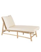 Bain de soleil en bambou avec coussins crème