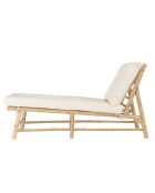 Bain de soleil en bambou avec coussins crème