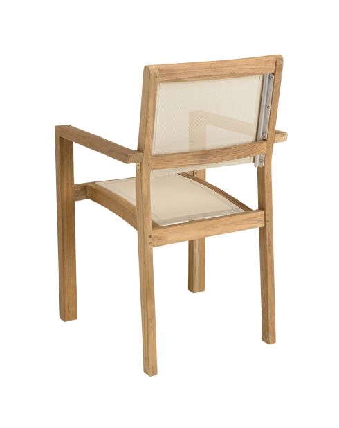 Set de muebles de jardín para 8/10 personas - 1 mesa rectangular modelo Denver y 6 sillones beige