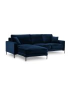 Divano angolare sinistro Venus 4 posti in velluto Royal Blue - 248x160x90
