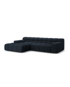 Linkes Ecksofa aus Strukturstoff Agave 3 Sitze Königsblau - 270x160x75 cm