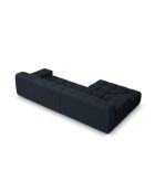 Linkes Ecksofa aus Strukturstoff Agave 3 Sitze Königsblau - 270x160x75 cm
