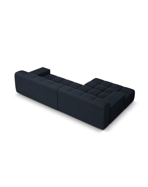 Linkes Ecksofa aus Strukturstoff Agave 3 Sitze Königsblau - 270x160x75 cm