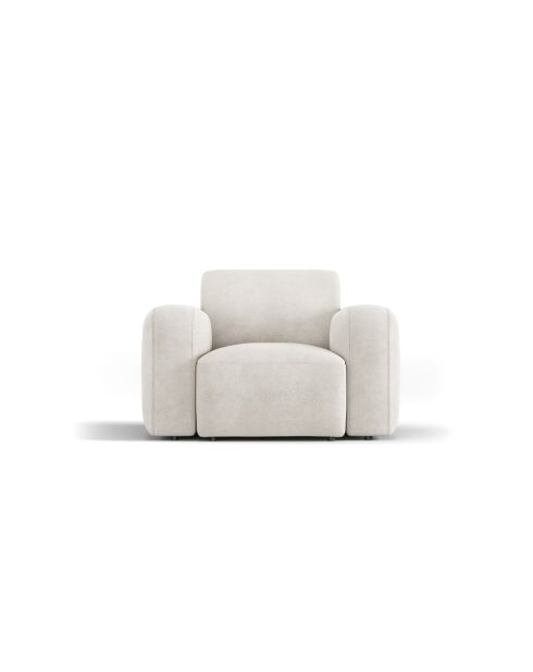 Bouclé Fauteuil Jasmin 1 place Beige - 105x95x72