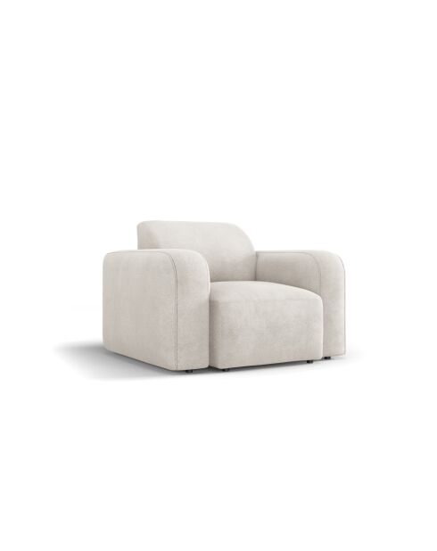 Bouclé Fauteuil Jasmin 1 place Beige - 105x95x72