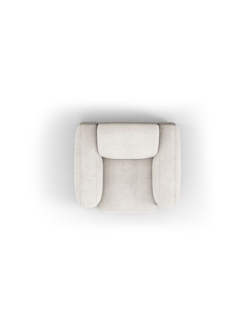 Bouclé Fauteuil Jasmin 1 place Beige - 105x95x72